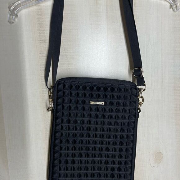 Rebecca Minkoff black crossbody purse tablet case - Picture 3 of 14
